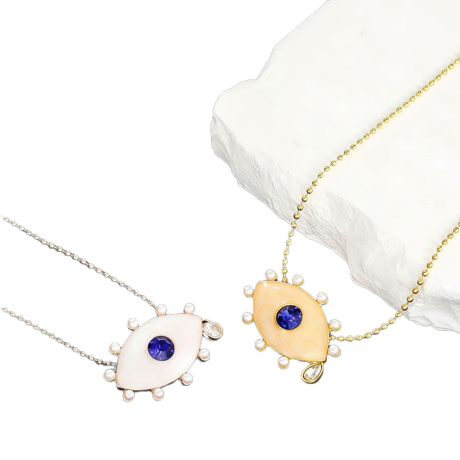 Celestial Evil Eye Pendant Necklace | 18K Gold Plated - Detail View 4 | Pebble and Glow Premium Jewelry