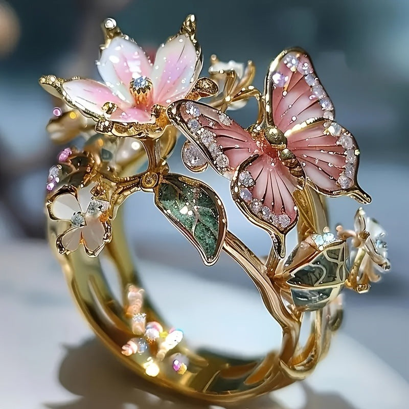 Vibrant Butterfly Niche Ring