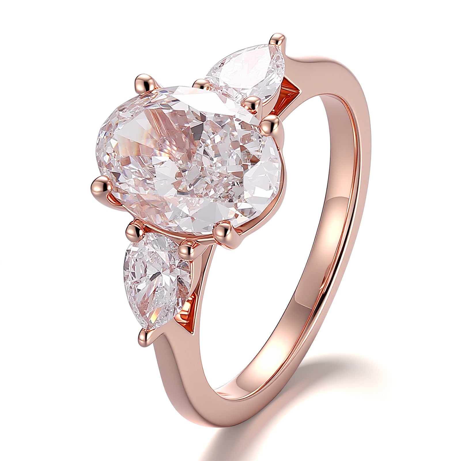 Majestic 3ct Solitaire Diamond Ring | 18K Solid Gold - Detail View 4 | Pebble and Glow D VVS1 Lab Grown Diamond