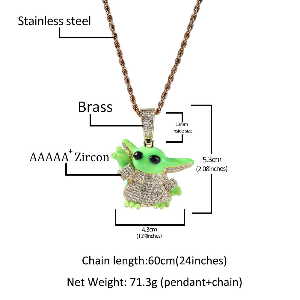 Hand-Forged Spectral Alien | Original Artisanal Glow Pendant - Alternate View 6 - Pebble and Glow Luxury Jewelry