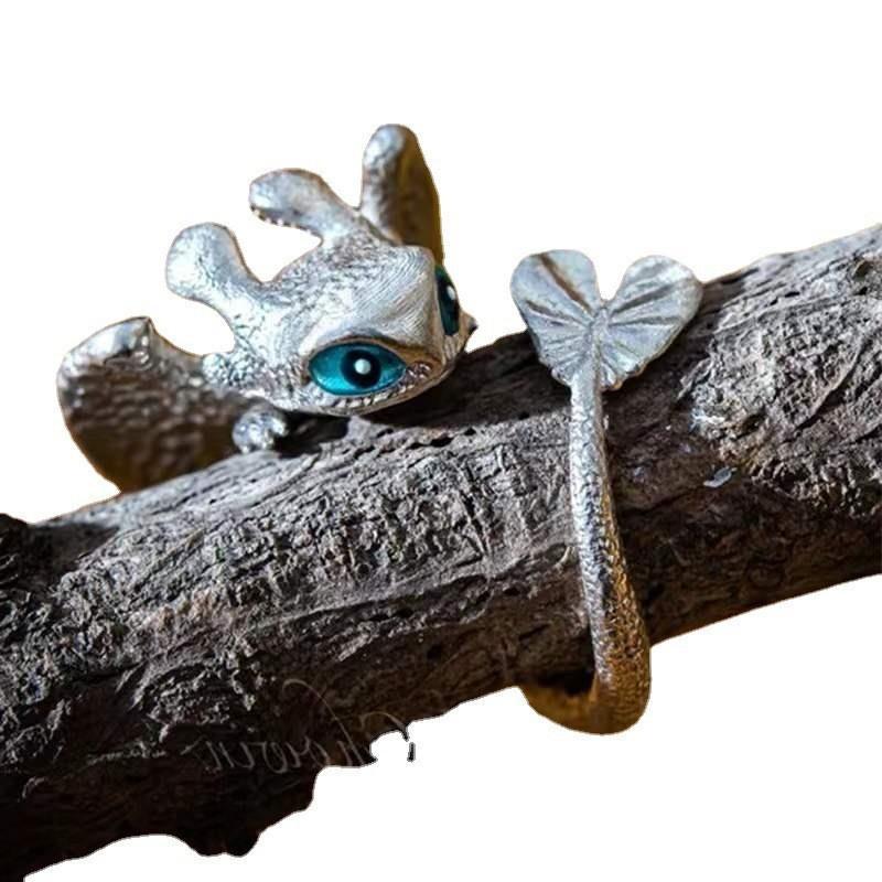 Hand-Forged Shadow Fury | 100% Original Artisanal Dragon Ring - Close-up Detail - Pebble and Glow Luxury Jewelry