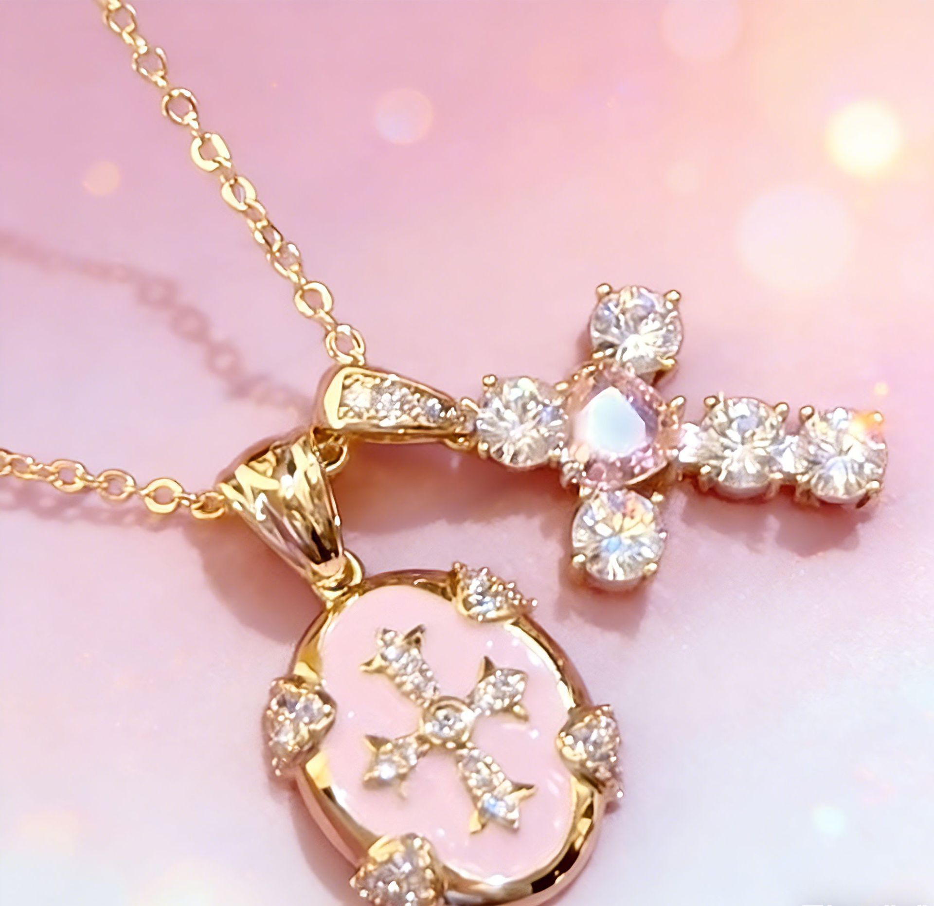 Celestial Cross Choker | Radiant Gold Plated | Pebble and Glow Luxury Jewelry