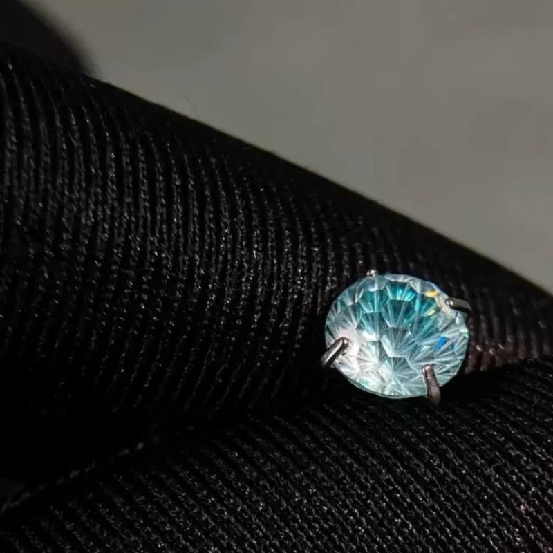 Celestial Fireworks Studs | Urban Minimalist Earrings - Close-up Detail - Pebble and Glow Luxury Jewelry