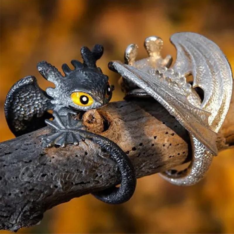 Hand-Forged Shadow Fury | 100% Original Artisanal Dragon Ring - Alternate View 4 - Pebble and Glow Luxury Jewelry