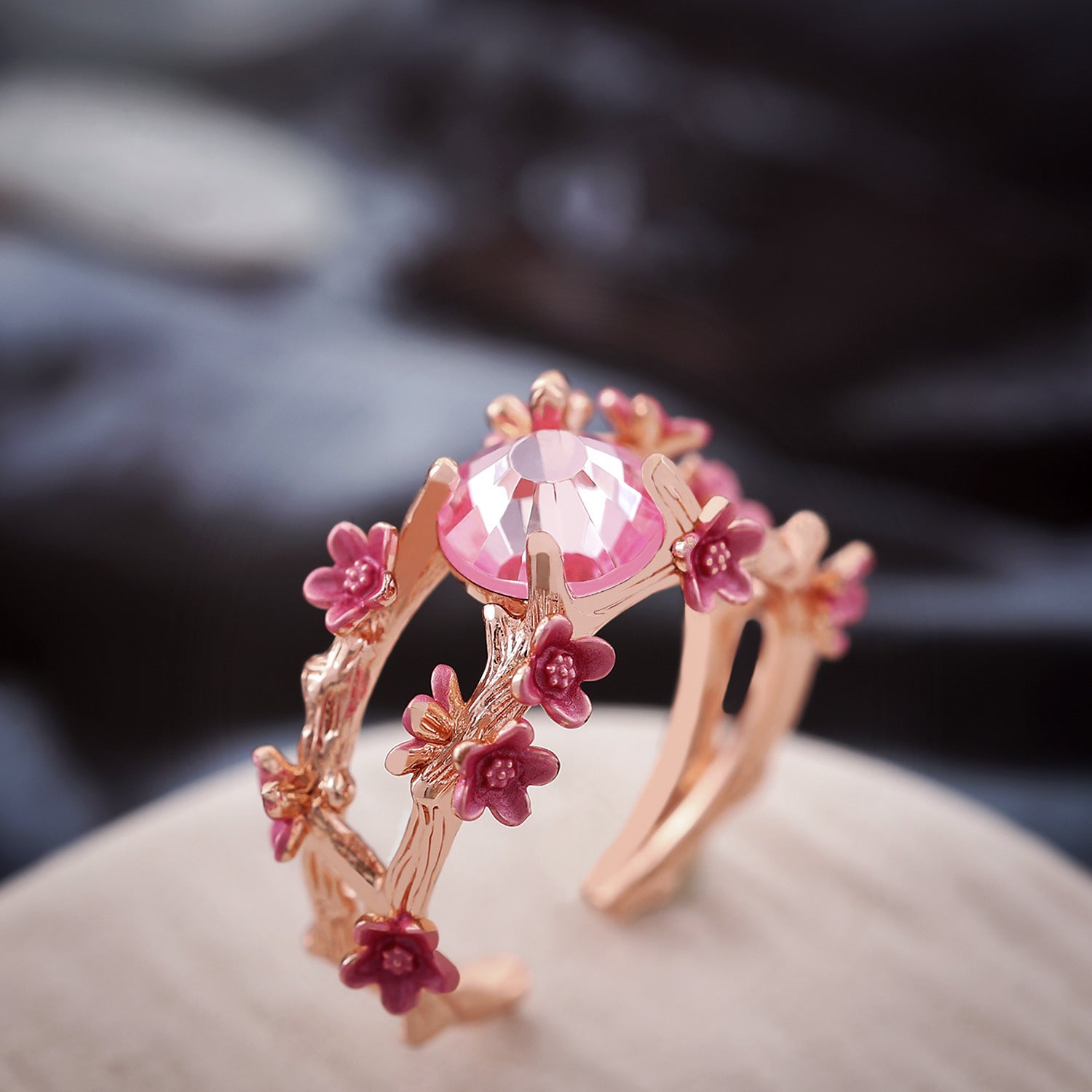 Vibrant Butterfly Niche Ring | 18K Gold Plated - Detail View 8 | Pebble and Glow Premium Jewelry