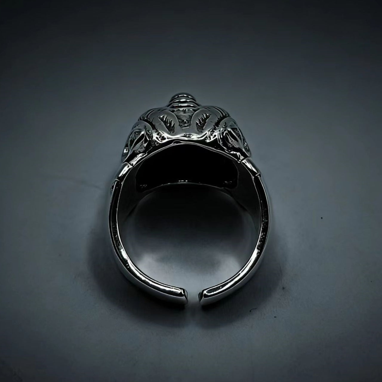 Pitbull Dominant Ring | Urban Retro Statement Piece - Alternate View 5 - Pebble and Glow Luxury Jewelry