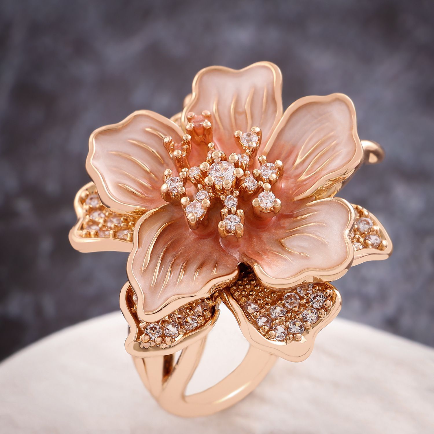 Vibrant Butterfly Niche Ring | 18K Gold Plated - Detail View 11 | Pebble and Glow Premium Jewelry