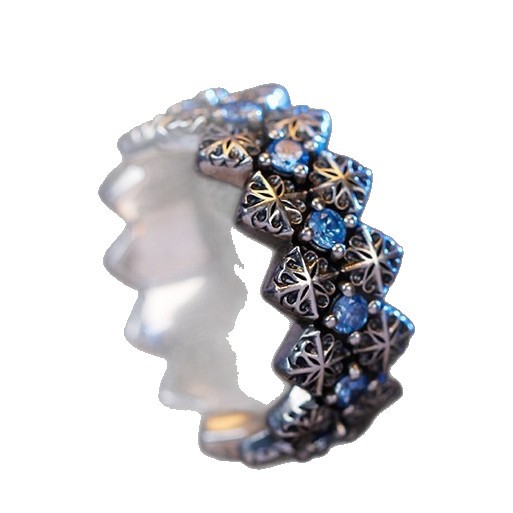 Heritage Mesh Open Ring | Minimalist Urban Band - Alternate View 6 - Pebble and Glow Luxury Jewelry